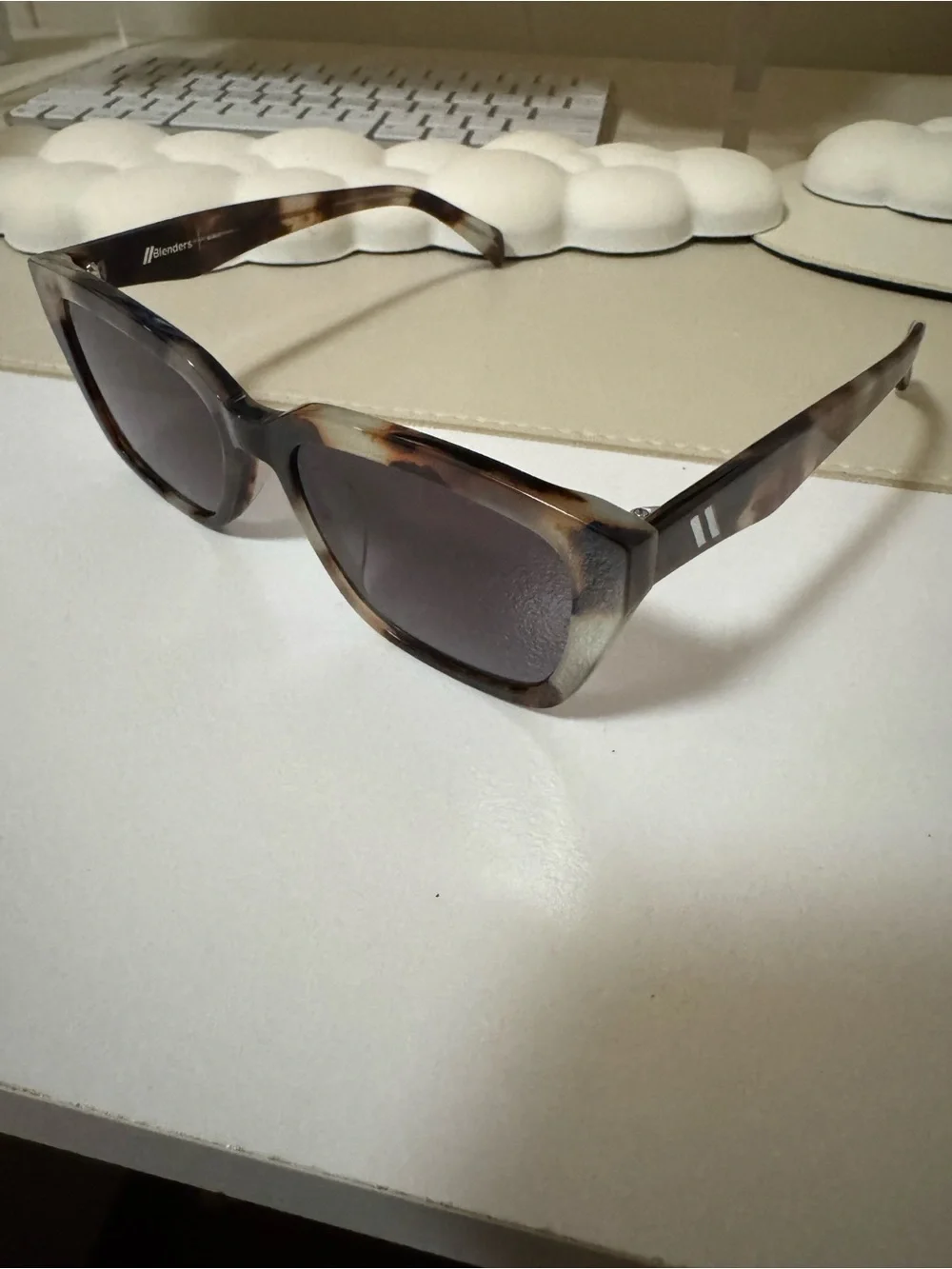 Tortoise Square Sunglasses for Women - Polarized Smoke Lenses